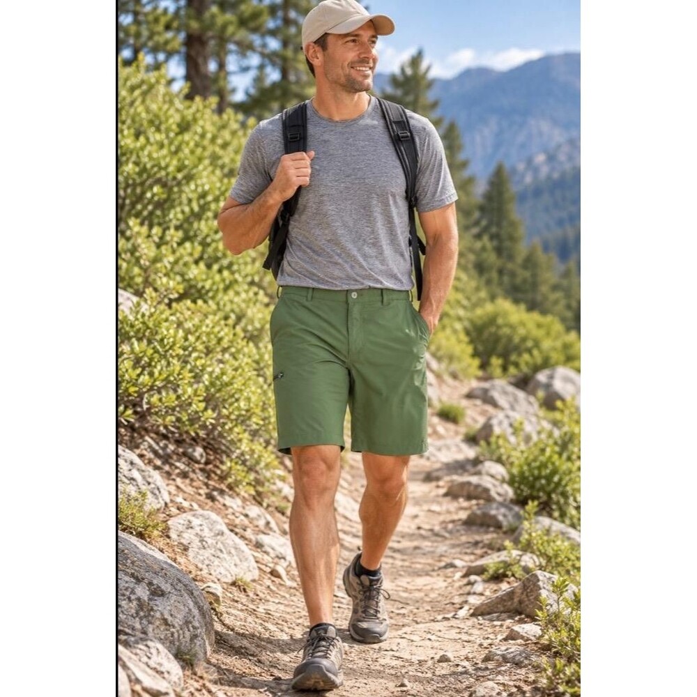 Gerry Performance Tech Shorts Mens 40 Green Golf Outdoor Stretch Lightweight